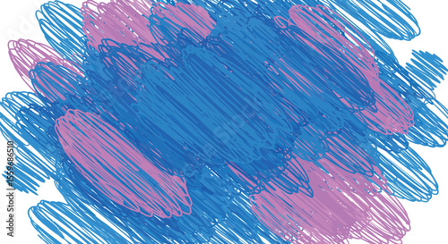 Abstract scribble sketch vector illustration - modern design for wall art and decor in a contemporary hand drawn style