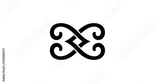 Elegant ornamental design vector illustration for logos and branding in minimalist style