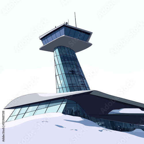 Military tower isolated 