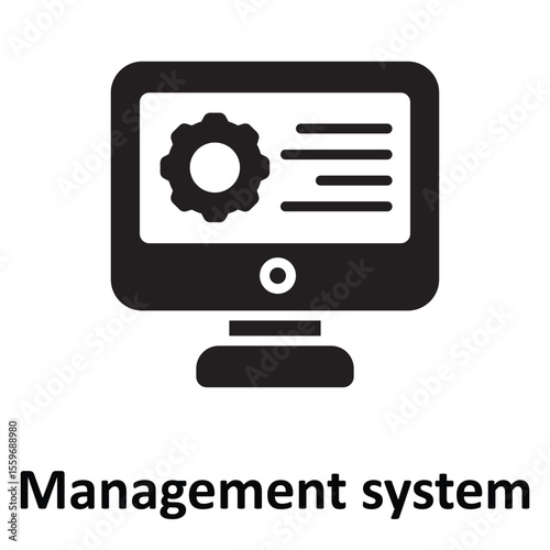 Management system Vector Icon which can easily modify or edit