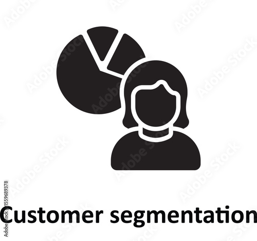 Customer segmentation Vector Icon which can easily modify or edit