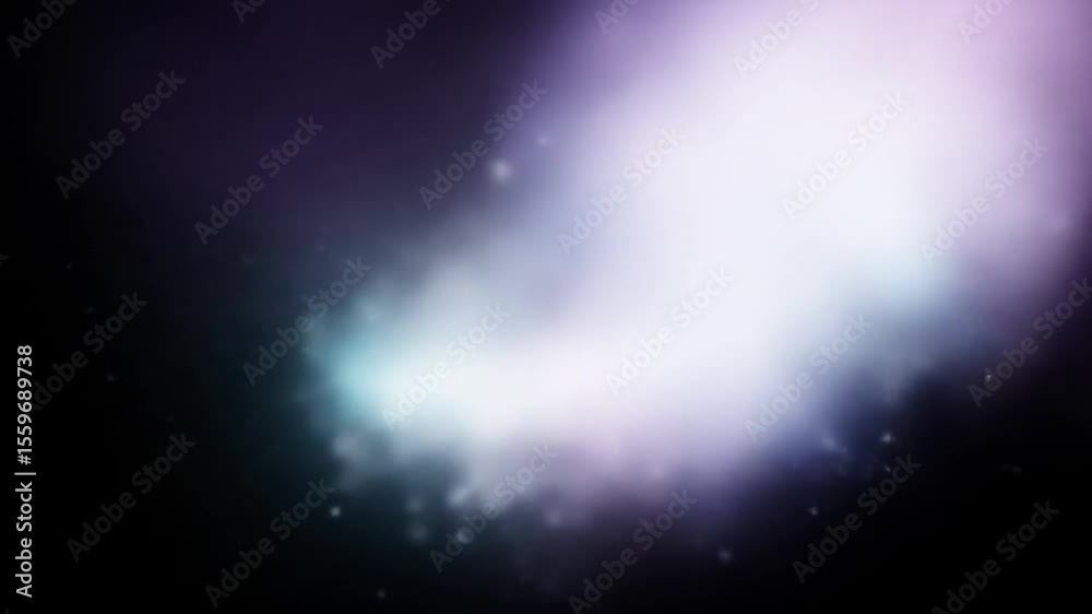 Soft, blurred pastel background with subtle light flares and a gradient transitioning from light blue to lilac purple