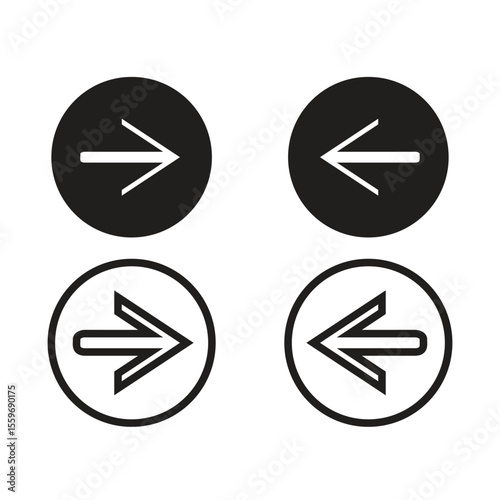 Right left web flat simple arrows for web-design. Vector illustration. EPS 10