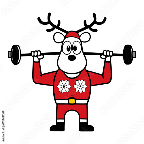 santa claus with reindeer