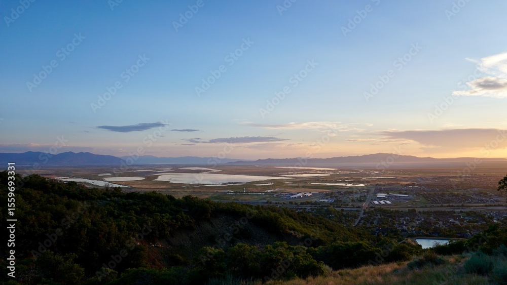 Fototapeta premium sunset in the mountains