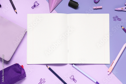 Open graph paper notebook w...