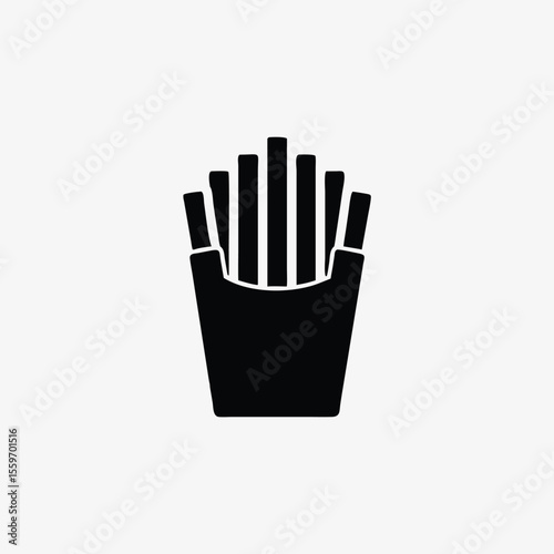 fast food french fries icon illustration