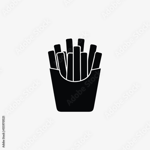 fast food french fries icon illustration