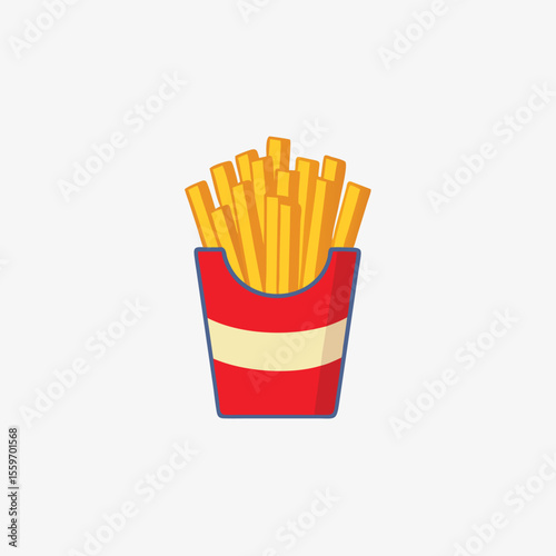 fast food french fries icon illustration