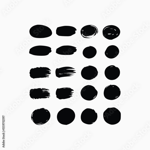 ink brush strokes and splats 