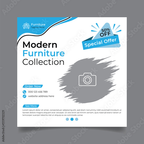 furniture social media post template
