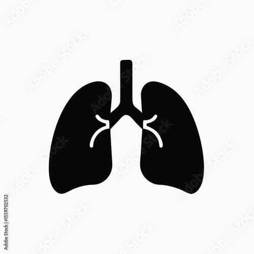  lungs icon vector design