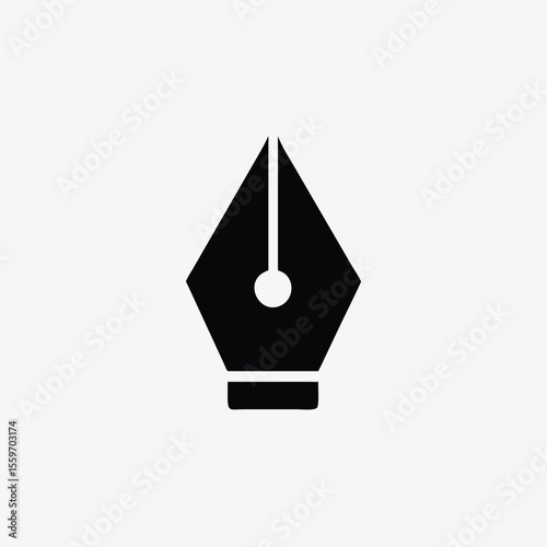 nib icon feather pen design