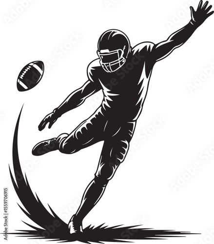 Kickoff Football Player SVG Clipart

