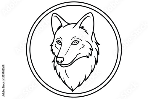 Vector illustration of a wolf with a cute fox character design