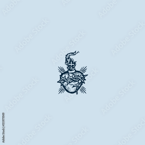 THESE HIGH QUALITY SACRED HEART JESUS VECTOR FOR USING VARIOUS TYPES OF DESIGN WORKS LIKE T-SHIRT, LOGO, TATTOO AND HOME WALL DESIGN