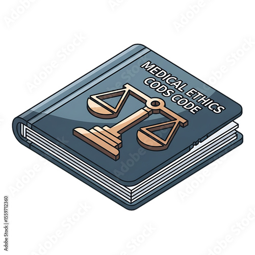 Medical law book symbolizing legal and ethical standards in healthcare.