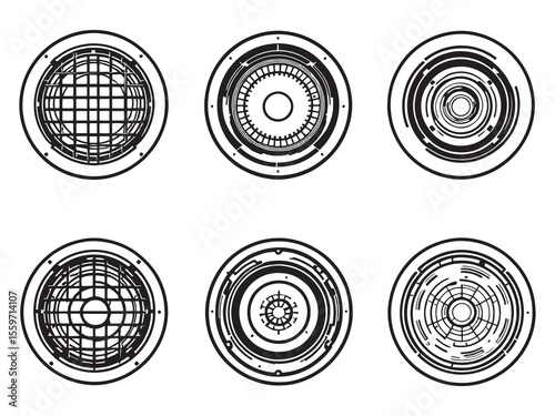 minimalist recessed light fixture clean line drawing