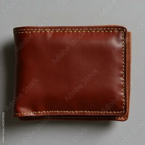 brown leather wallet photo