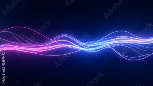 Hyperspeed Light Streaks: Abstract Purple and Blue Neon Energy Motion Background