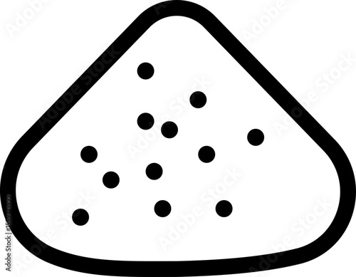 Gourmet Sea Salt icon, crystals of gourmet sea salt are meticulously arranged in an elegant, transparent inviting a sensory pristine purity and subtle allure. Cooking vector icons template design