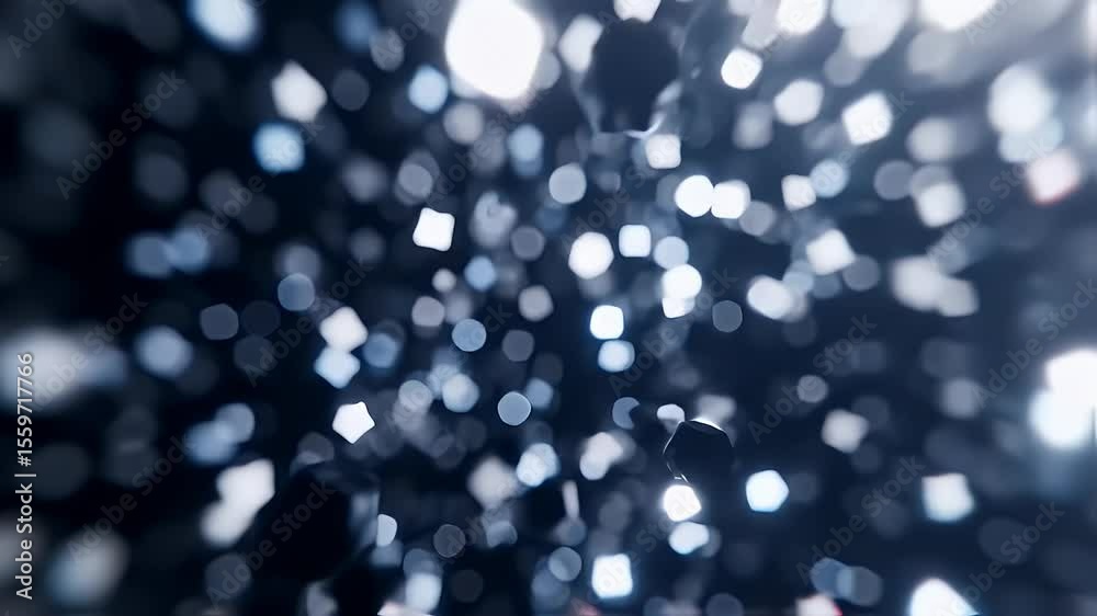 Abstract Holographic Particles Floating in Dark Space 4K Video