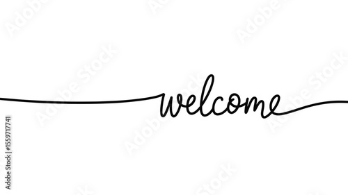 Welcome Handwritten Lettering Design Simple elegant welcome message
