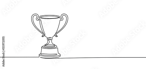 Single Line Drawing of a Trophy