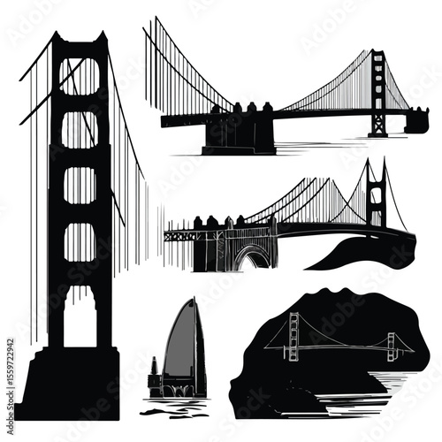  golden gate bridge silhouette