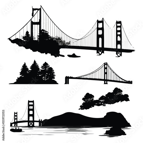  golden gate bridge silhouette