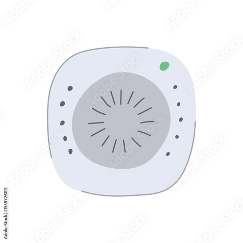 voc air quality monitor cartoon vector illustration