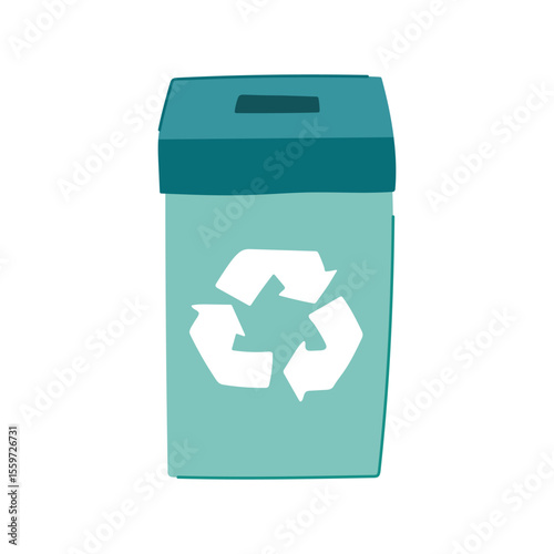 collection battery recycling box cartoon vector illustration