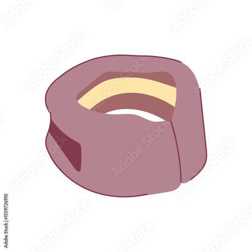 injury cervical neck collar cartoon vector illustration