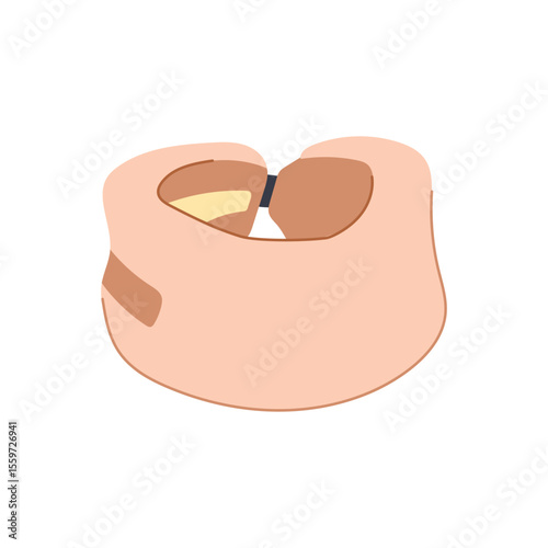 support cervical neck collar cartoon vector illustration