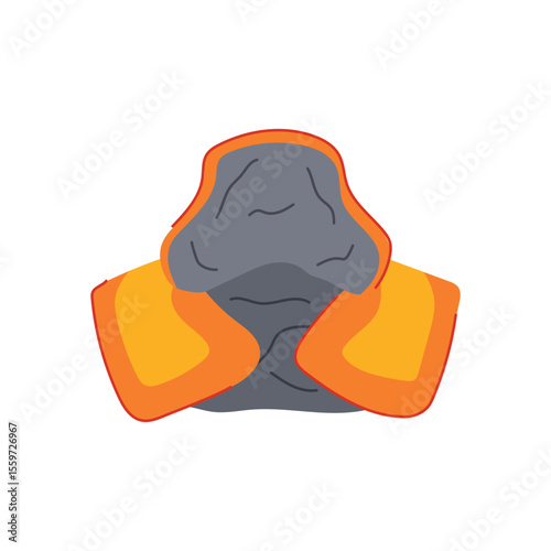 recovery cervical neck collar cartoon vector illustration