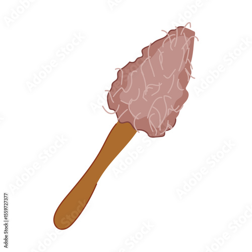 nontoxic coconut fiber dish scrubber cartoon vector illustration