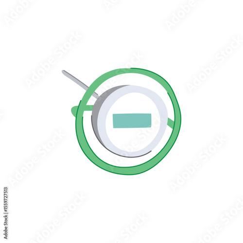 organic compost thermometer cartoon vector illustration