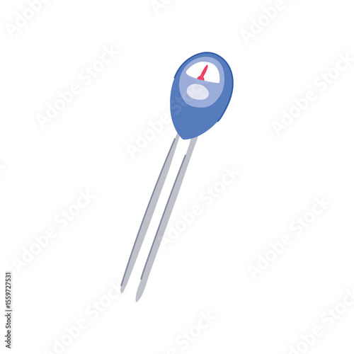 bacteria compost thermometer cartoon vector illustration