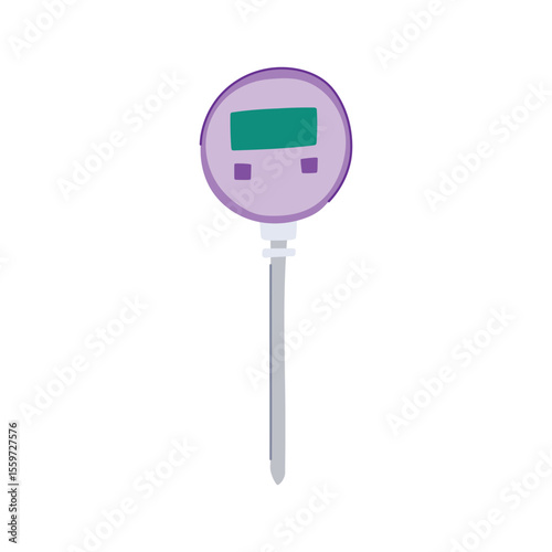 heat compost thermometer cartoon vector illustration