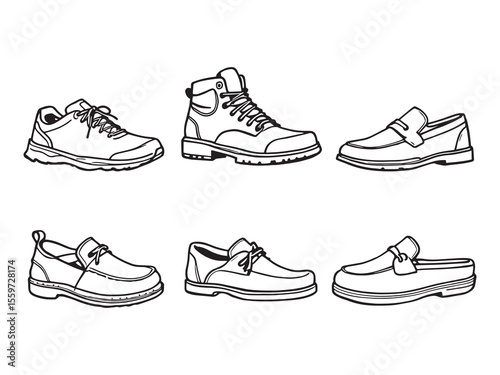 modern smart shoes innovative wearable technology vector outline design