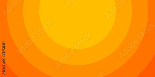 Bright vector background with concentric circles in yellow to orange gradient, radiating from the center like a sunburst for a warm, energetic, and eye-catching effect.