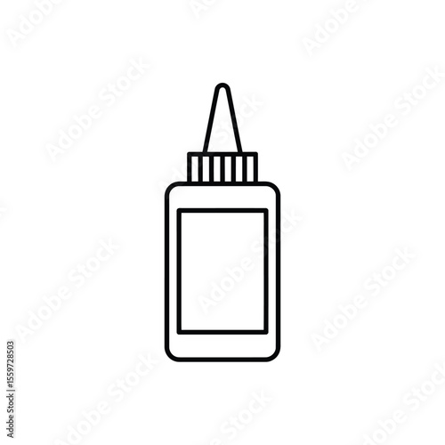 Simple Line Drawing of a Glue Bottle with a Fine Tip