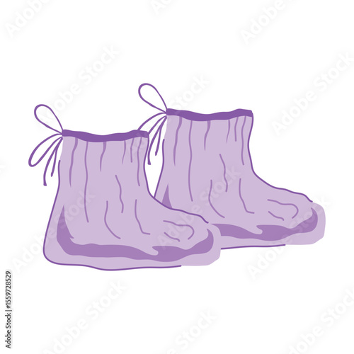 breathable disposable shoe covers cartoon vector illustration