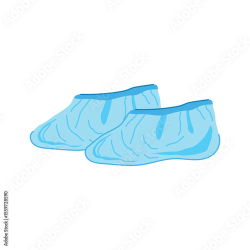 reusable disposable shoe covers cartoon vector illustration