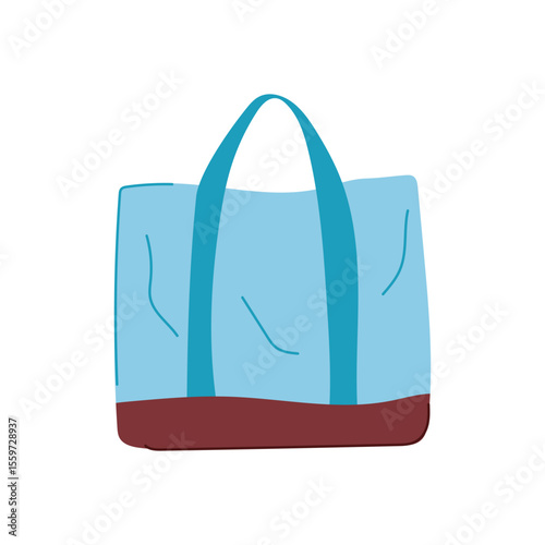 washable fabric grocery bag cartoon vector illustration