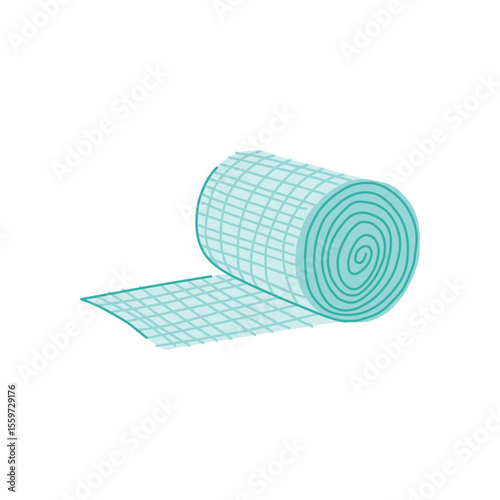 absorbent gauze roll cartoon vector illustration