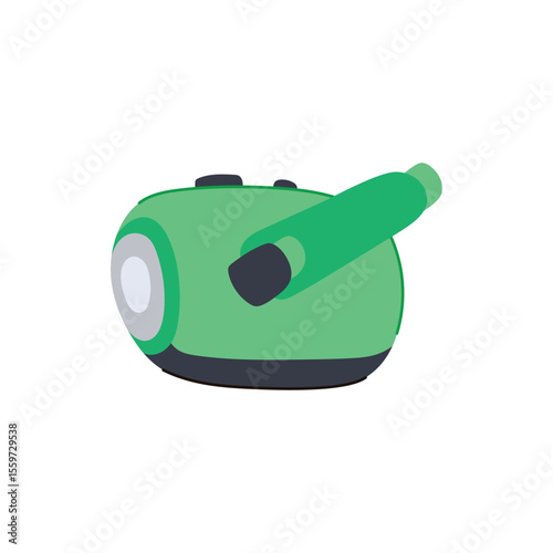 portable hand crank flashlight cartoon vector illustration