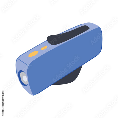 rechargeable hand crank flashlight cartoon vector illustration