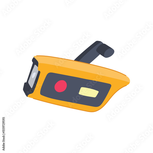 survival hand crank flashlight cartoon vector illustration