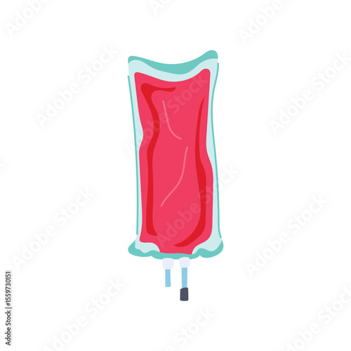 infusion iv fluid bag cartoon vector illustration